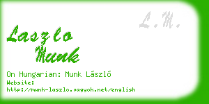 laszlo munk business card